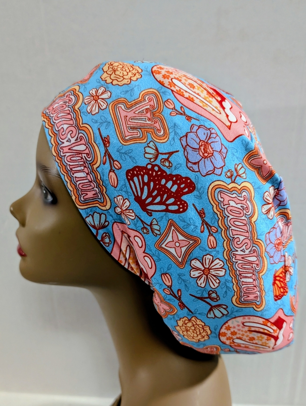 Boujee, Euro Style Scrub Cap, Scrub Cap, Surgery Hat, Chemo Hat